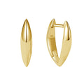 Fine Jewelry 925 Sterling Silver Minimalist Jewelry 18k Gold Vermeil Oval Hoop Huggie Earrings for Women