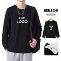 Customized OEM Logo Long Sleeve Shirt for Women Fashionable Round Neck Men's Comfortable Blank Shirt