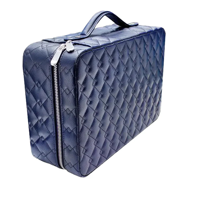 Large Custom Logo Leather Gift Watch Jewellery Organizer Case Travel Handle Jewelry Storage Box