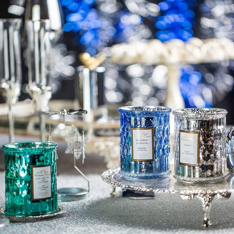 Private Label Crystal Scented Candle Luxury Factory Custom Aromatherapy Jar Soy Wax Candle