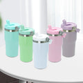 Custom Logo Double Wall Stainless Steel Coffee Curved 20oz Travel Car Cup Mugs Tumbler Gift for Women Man Yiwu Water Bottle