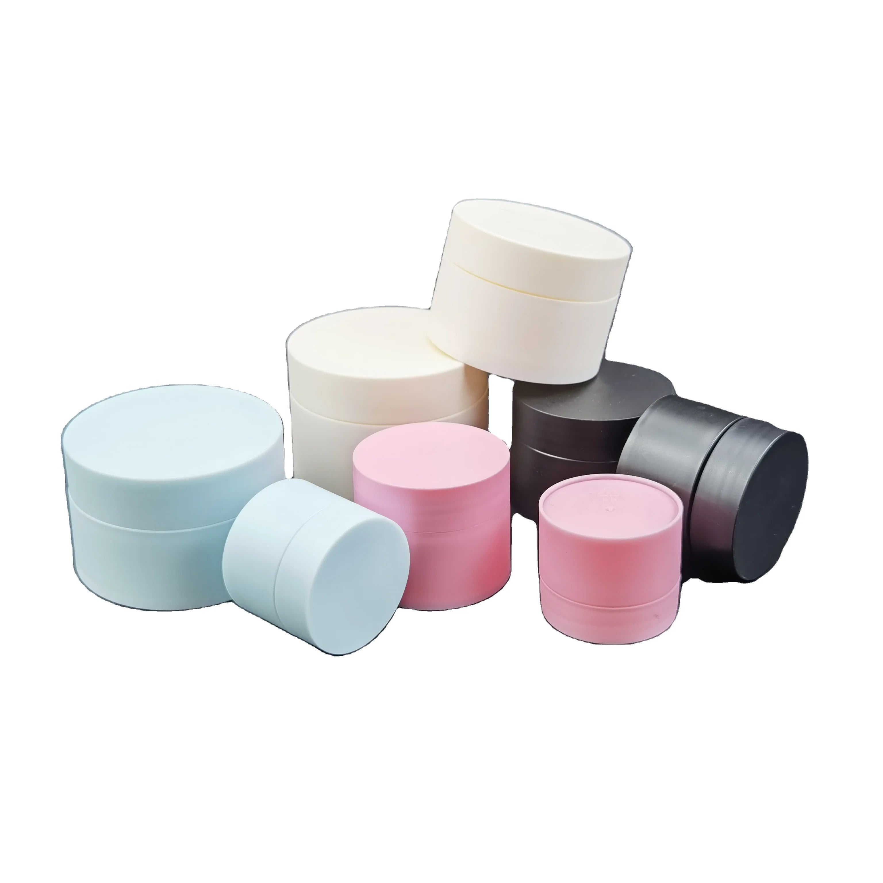 5g /15g/20g/30g/50g Cream Jar Plastic Container Pot White Empty Matte Cosmetic Packaging Bottle Storage Box