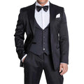 Black Formal Men Suit Slim Fit Mens Suits Bespoke Groom Tuxedo Blazer for Wedding Prom Jacket Pants With Vest 3Pcs