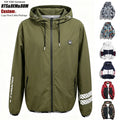 Custom Logo Windbreaker Raincoat Autumn Water-Resistant Windproof Zip-up Hoodie Jacket for Men and Women Lightweight Windbreaker