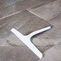 ALEO Window Screen Cleaning Silicone Squeegee White with Rounded Corners and Hook Shower Wipers Blade Bathroom Cleaner