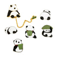 BSBH Wholesale Cute Panda Enamel Pins With Custom Logo Hard Soft Pin Lapel Pins for Holiday Workers Bag Pack Accessory
