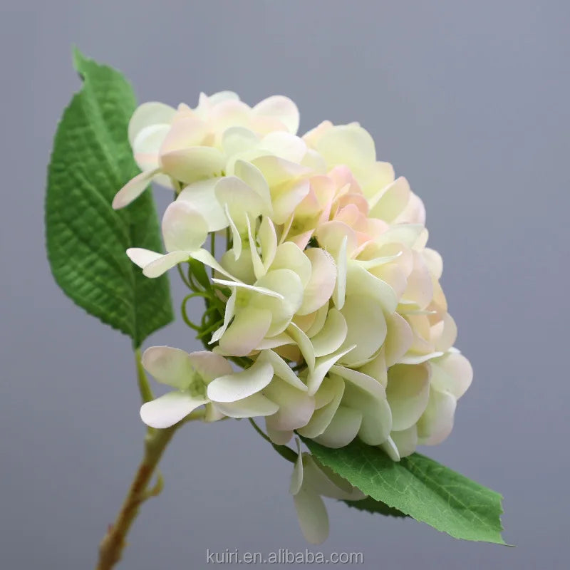 Wholesale Real Touch Silk Single Stem Full Bouquet Hydrangea for Party Decoration