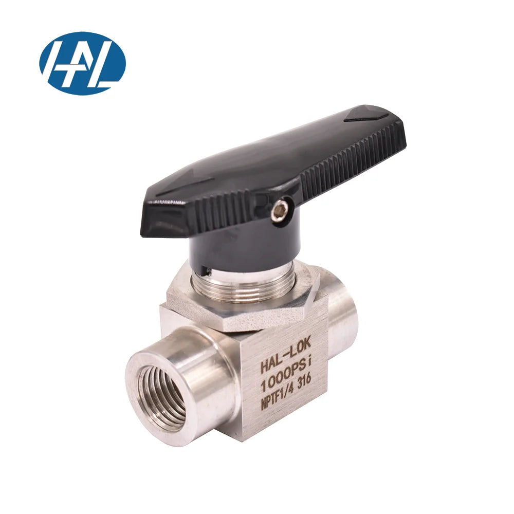 1000 PSI Stainless Steel 316/316L NPT Female 2-Way Ball Valve for High Temperatures