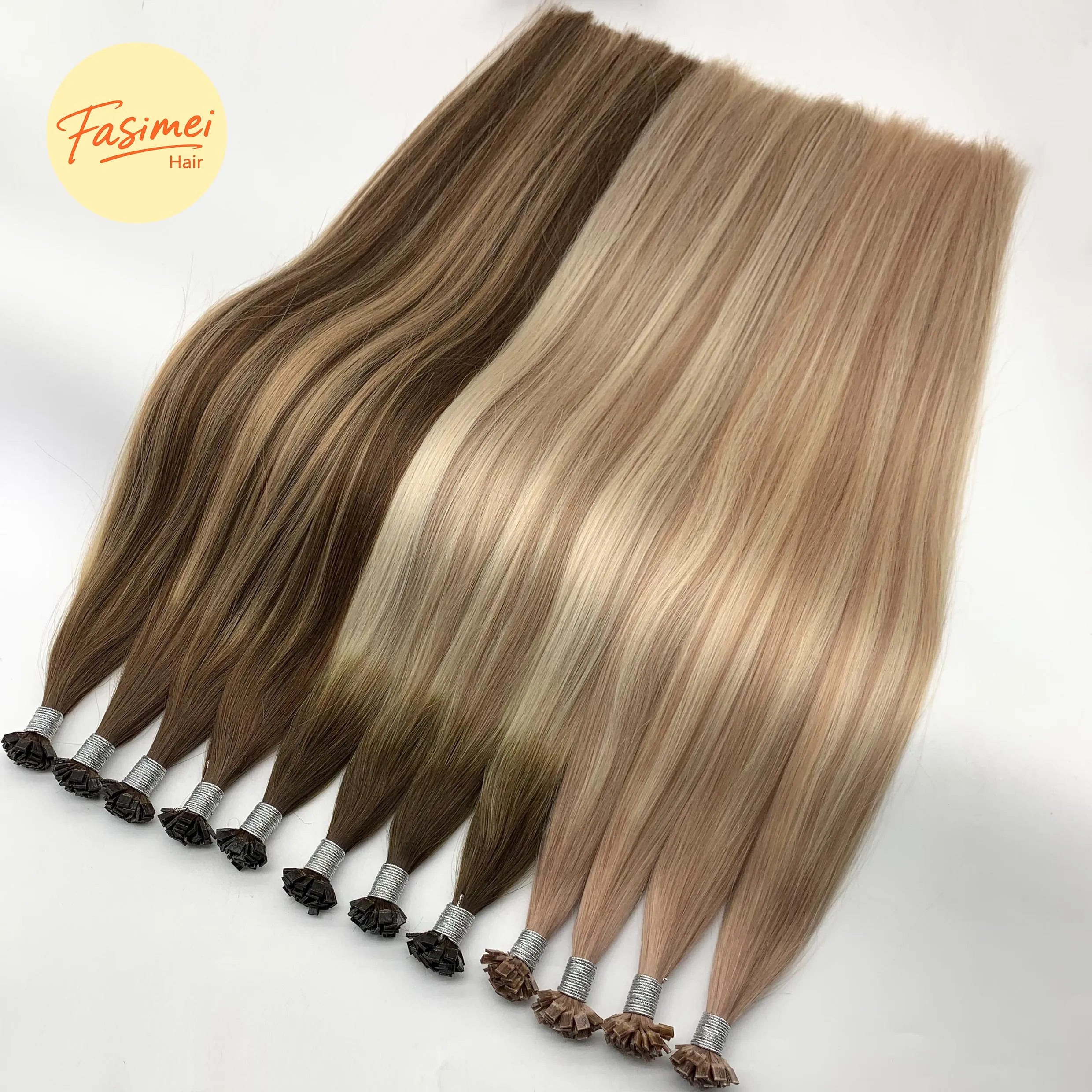 Fasimei High Quality Virgin Human Hair Products Flat Tip Hair Extension European Hair Extensions