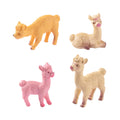 Kawaii Mini Realistic Religious Alpaca Sheep Hand-painted Sculpture Figurine Kid-Friendly Garden Micro Fairy Landscape Toy Resin