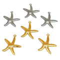 Stainless Steel Starfish Spacer Charms Star Pendants for Crafting Jewelry Making DIY Findings