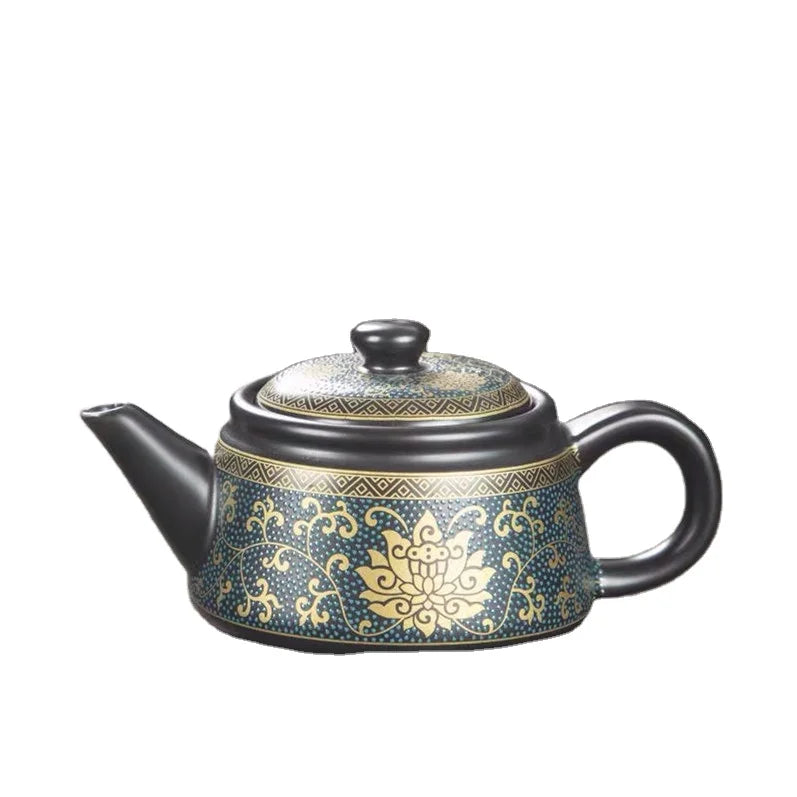 Chinese Traditional Style Kung Fu Teapot Simple Special Kettle for Brewing Tea Meaning always Rich and Prosperous