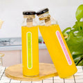Empty Custom Logo Label 350ml 500ml Cold Juice Round Boba Milk Tea Bottle With Aluminum Cap