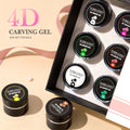 High Pigment  4D Carved Gel Set  UV Gel Polish Set Soak-off Easily