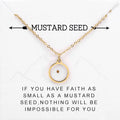 Mustard Seed Necklace Heart Round Rectangle Stainless Steel Faith Necklace Encouragement Gift with Card