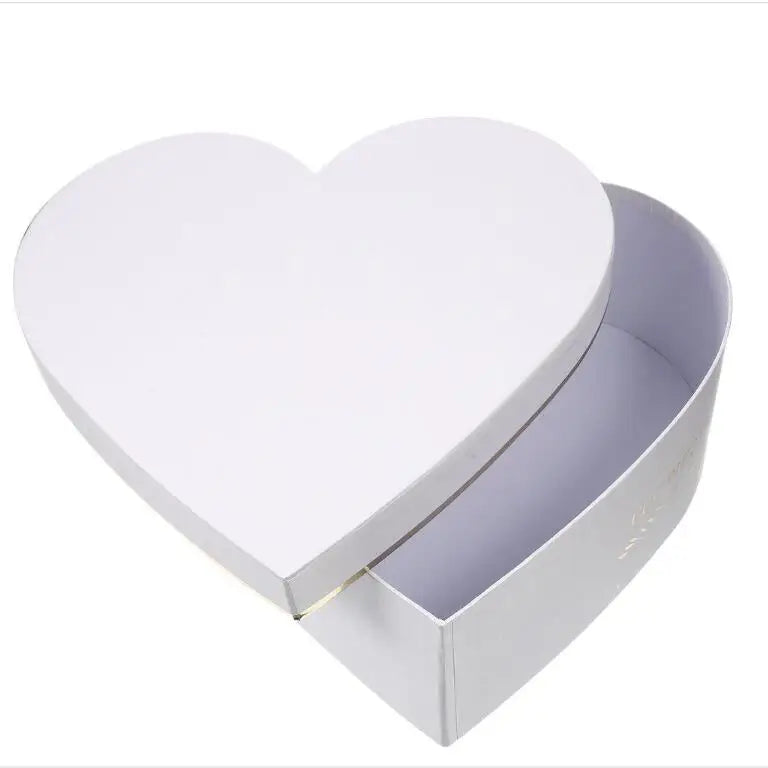 Heart Shaped Boxes for Roses Romantic Present Gift Valentine Custom Design Own Big Set Wedding Paper Packaging