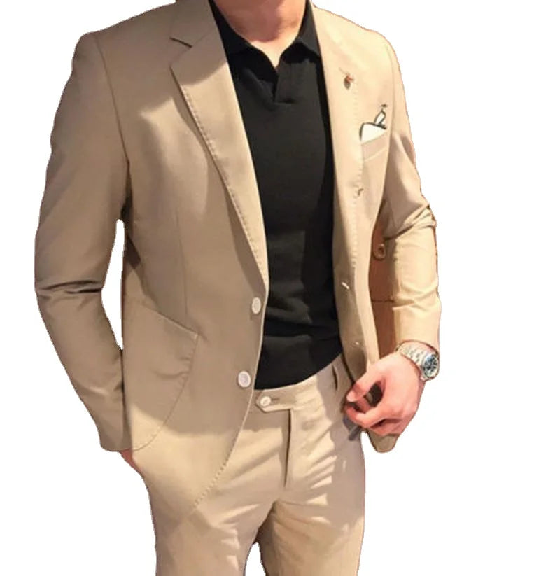 Classic Tuxedos Groom Wedding Notch Lapel Men Suits Mens Wedding Suits Tuxedo Costumes De Pour Hommes Men(Jacket+Pants)