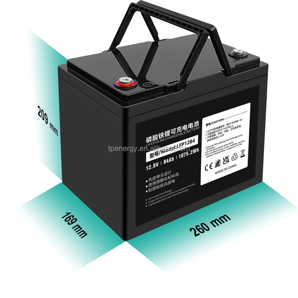 12V Lifepo4 Battery Pack Deep Cycle 12V 84Ah Solar Lithium Ion Battery for Solar Power System Home Energy Storage MegaBDM