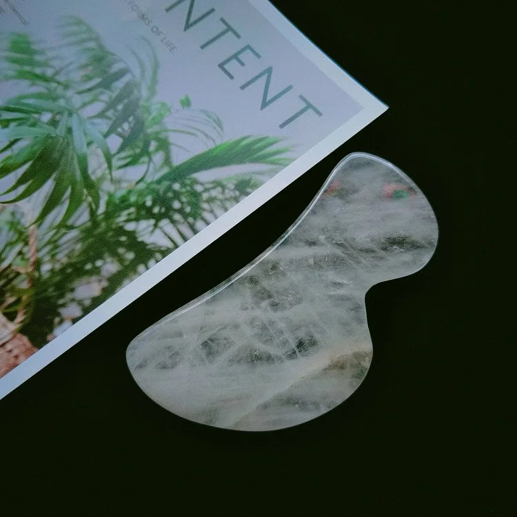 DIY Latest Design Fish Gua Sha Gemstone Clear Quartz Gua Sha Tool in Box for Gift Eye Massager