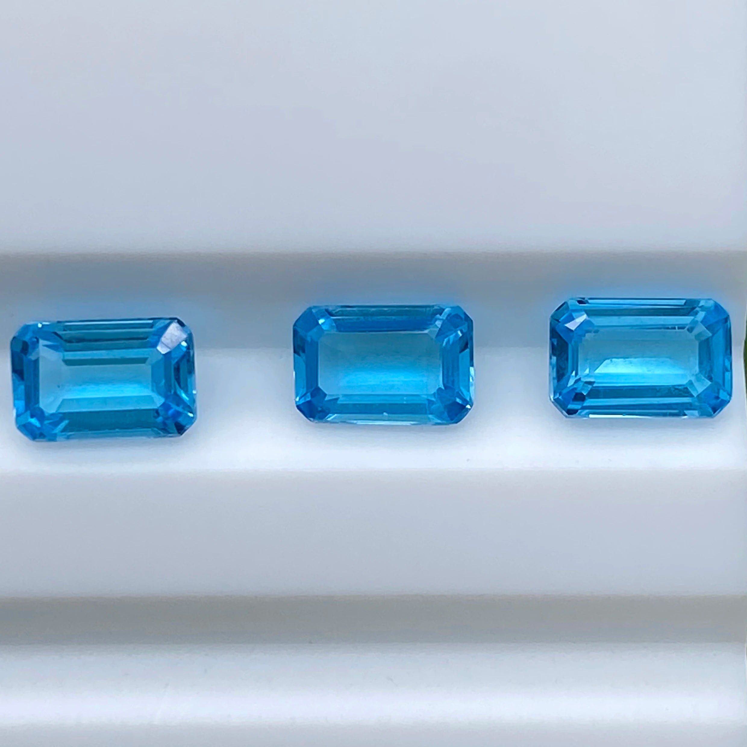 Octagon Shape 5x3mm ~ 10x8mm Natural Semi Precious Loose Gemstones  Good Quality  Making Jewelry Natural Swiss Blue Topaz
