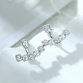 Vintage Dangle Earring 925 Silver Jewelry Shiny 3AAA CZ Stud Earrings