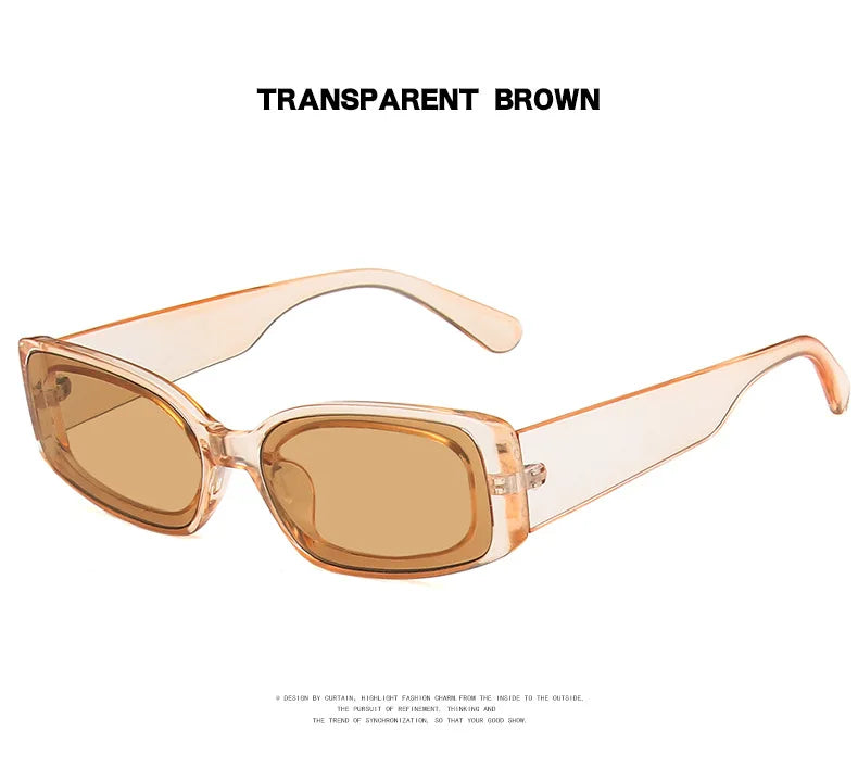 2024 New Candy Colored Small Square Shaped Sunglasses Fashionable Woman Luxurious Sunglasses Clear Designer Sun Glasses