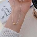 Wholesale Fine Jewelry 925 Sterling Silver Rice Millet Olive Bead Pendant Necklace Versatile Collarbone Chain Necklace for Women