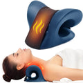 Neck Massage for Neck Pain Relief Heated Cervical Traction Device with Heating Pad Neck &Shoulder Massage Pillow Stretcher