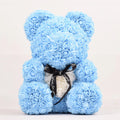 40cm Factory Wholesale PE Foam Handmade Realistic Artificial Flower Rose Bear Decorative Teddy Bear Gift for Wedding Girlfriend