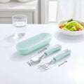 304 Stainless Steel Children's Cartoon Fork Spoon Cute PP Handle Durable Health Food Grade Tableware Spoon Fork