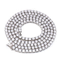 Jasen 925 Sterling Silver Tennis Chains Diamond Different Sizes Cloth Costume Jewellery Entertainment Show Wear Necklace Type