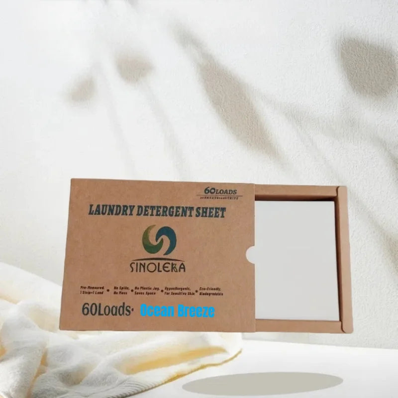 Eco-Friendly Disposable Solid Laundry Detergent Sheets Unscented and Disposable