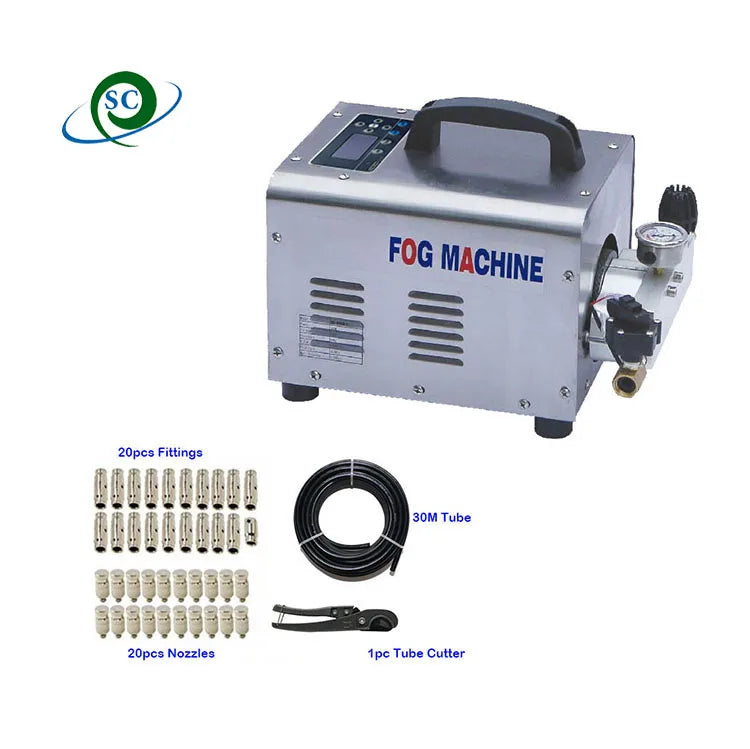 New Metal Cooled Spray Humidity High Pressure Fog with Pump Greenhouse Mist Automatic Irrigation Outdoor Misting Cooling System