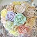 J-1250 Valentine's Day Rose Flower Silicone Mold Aromatherapy Candle Molds DIY Handmade Plaster Ornament Soap Silicone Moulds