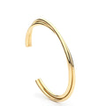 Wholesale Custom Simple Simple Twisted Line Cuff Bracelet Stainless Steel Bangle Gold Color Bracelets Bangles for Women Fashion