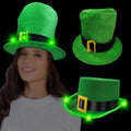 NeonGlo Saint Patrick's Day Wide Brim Cupcake Hat Cake Toppers Red Black White Green Logo Topper Party Favor Item