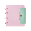 PinGlory PU Leather Cover High Quality 3.5'' Mini 20 Sheets Card Star Document Bag Disc Bound Bind UV Printed Opaque Folder