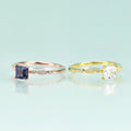 OL1031 Abiding Jewelry Custom Vermeil Gold Jewelry 5x5mm Emerald Cut Gem Stone Jewellery 925 Sterling Silver Trendy Fine Jewelry