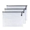 PVC Custom Logo A3/A4/A5/A6/B4/B5/B6/B8 Waterproof Foldable File Pocket Transparent Zipper Mesh Lady Summer Bohemian Fashion