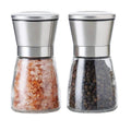 Food Grade Clear Glass Hand Operate Manual Pepper Grinder Spice Mill