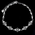 Sterling Silver 3*3mm Semi Mount Bracelet Empty Support Blank Claw Setting S925 Mountain Base Without Center Stone for Inlay DIY