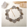 Exquisite Light Luxury Shiny Rhinestone Heart Shaped Link Chain Necklace Lady's Wedding Banquet Party Jewelry