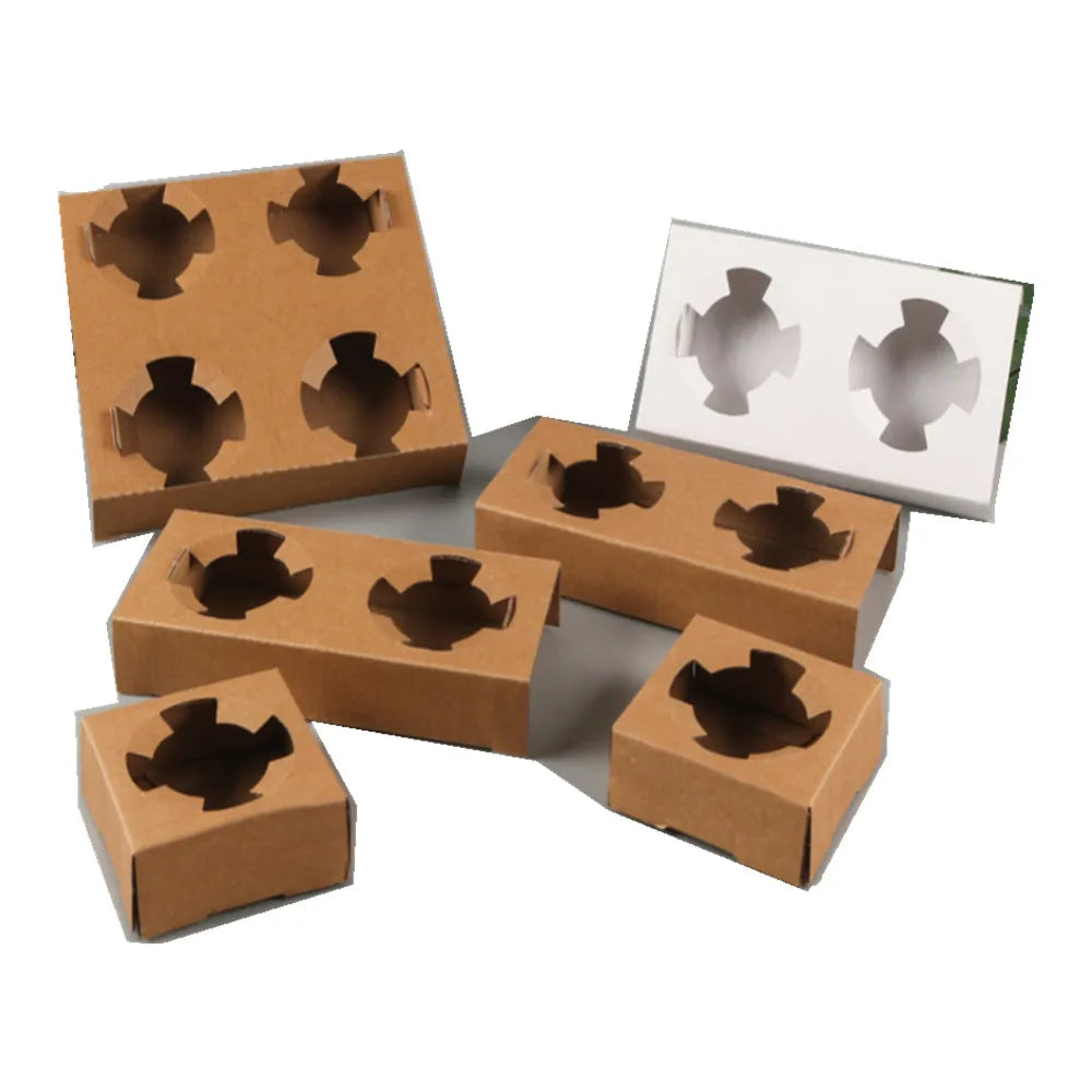 Kraft Paper Cup Holder Disposable Packing