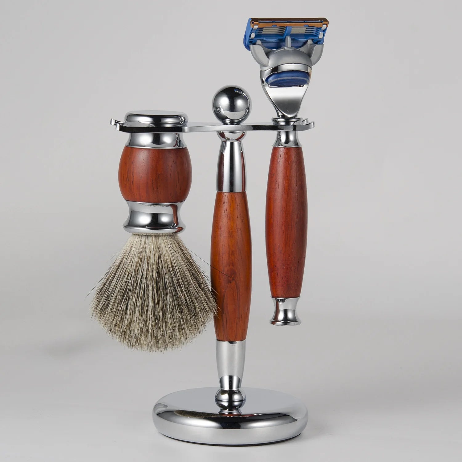 Your Own logo Wooden Men Shaving Brush Safety razor Stand Gifts Set Traditional Shave Kit Professional Shaving Brush Set for Men
