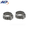 NLD Wholesale Vibration-Resistant SS304 5.3 - 6.5mm Stepless Single Ear Pipe One Ear Pinch Pex Clamps