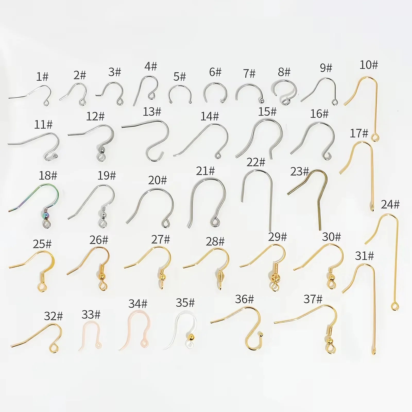 Minimalist Earring Hooks Stainless Steel Simple Earring Wires Open Jump Ring Fish Hook Earring Accessories