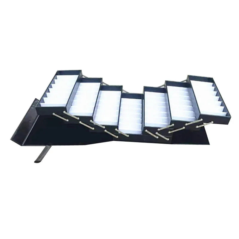 Wholesale 64pcs PU Sunglasses Suitcase Large Size Eyewear Frame Case Portable Glasses Display Cases with Coded Lock