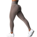2025 New Style High Waist Workout Leggings for Women Solid Pattern Seamless Yoga Sport Pants Made Spandex/Nylon for Fitness Gym