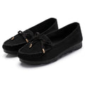 Women's Thick Bottom Stretch Sneakers Round Toe Bow One Stirrup Ladies's Casual Shoes Lightweight Breathable Women's Flats