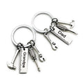 DIY Stainless Steel Key Chain Dad Grandpa Father'S Day Personality Creativity Gift Tool Ruler Screwdriver Keychain